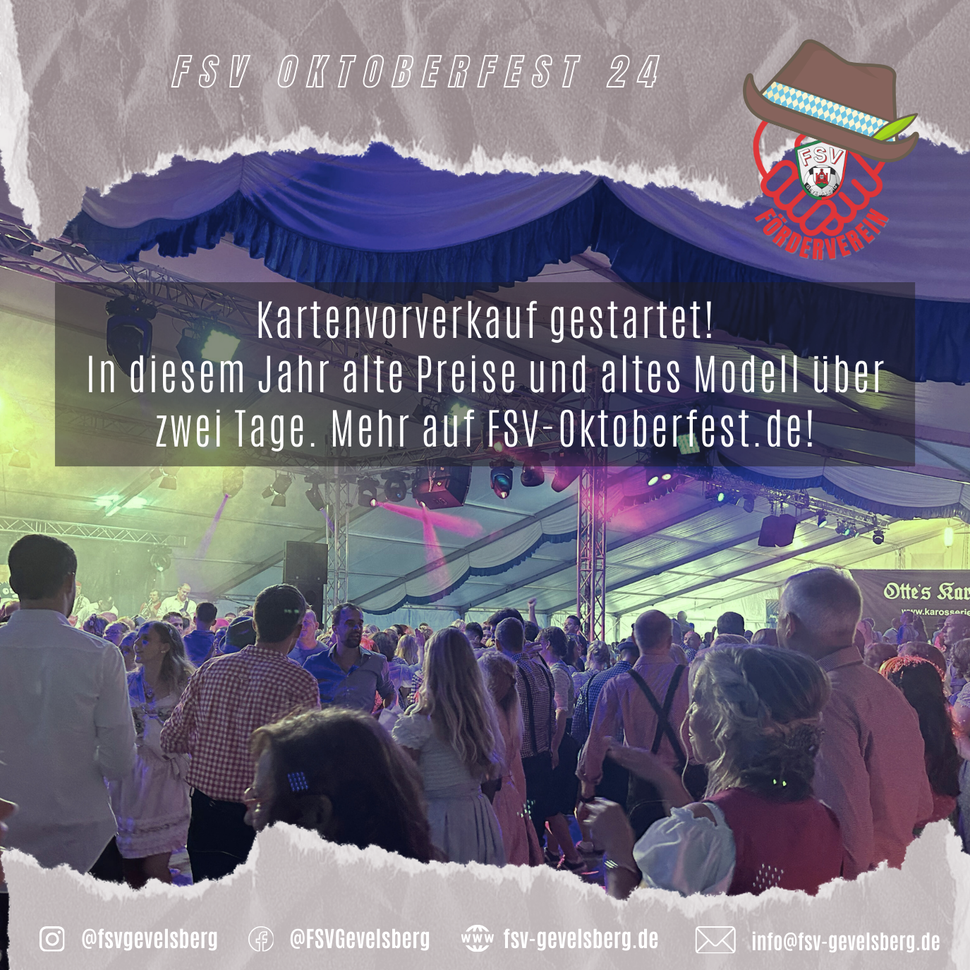 FSV Oktoberfest 2024 – Jetzt Karten buchen!